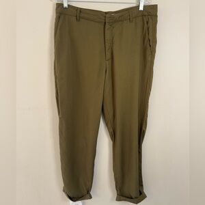 H&M dark khaki rolled cuff pants SZ 12